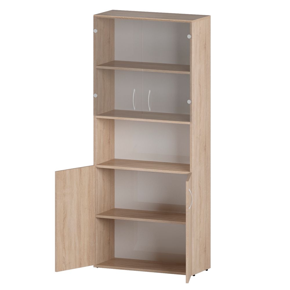 Коллекция Столица шкаф для документов С-215.522.S2-2, 800х355х1880 мм, дуб сонома