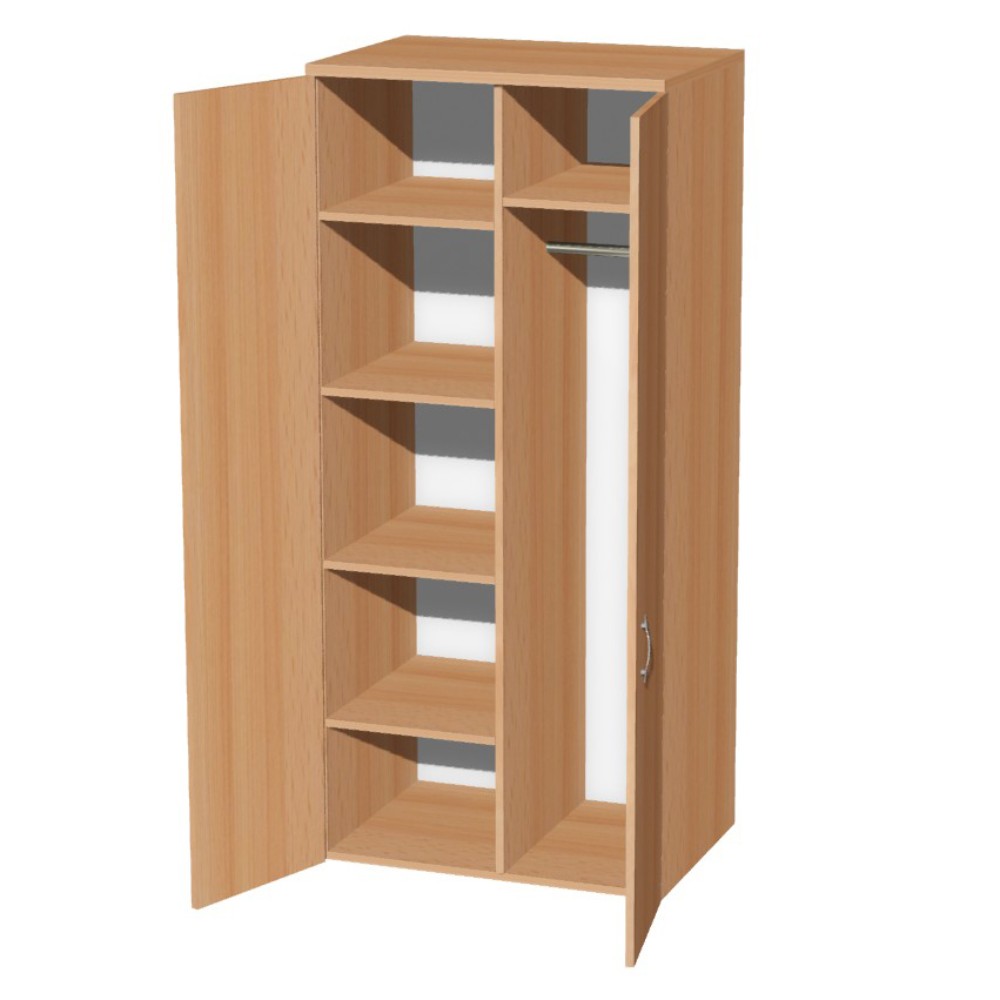 Коллекция Макси шкаф М07 с перегородкой и полками, 800x580x1780 мм