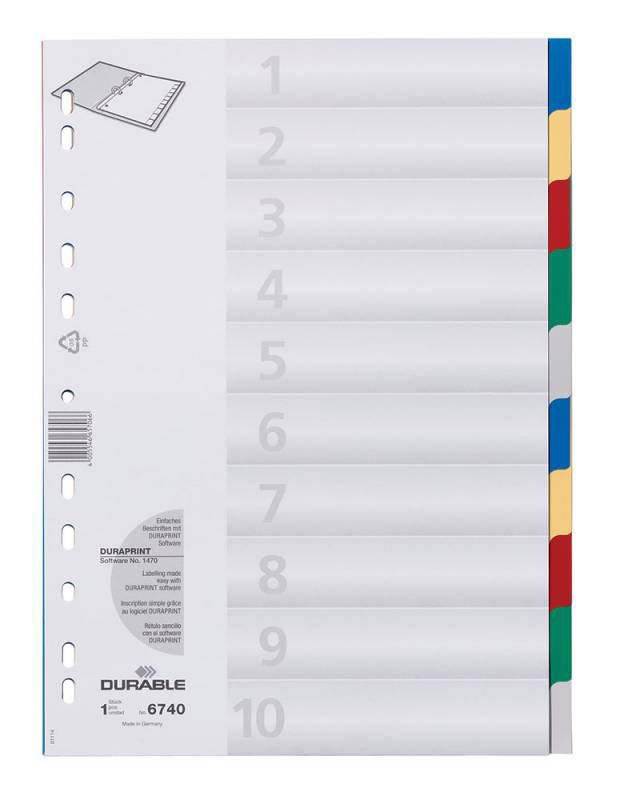 Цветной разделитель, A4, ассорти - 2