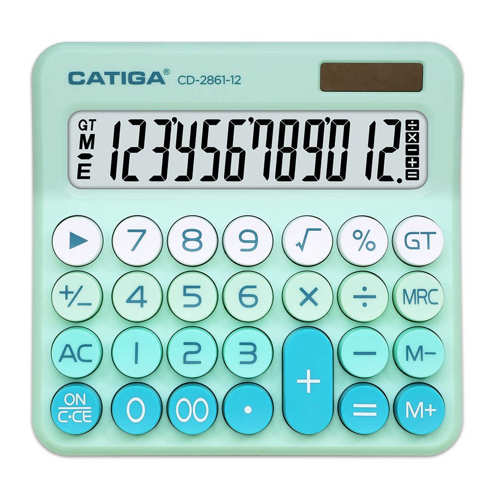 Калькулятор настольный CD-2861-12 Catiga, 12-разрядный, пластик, мятный