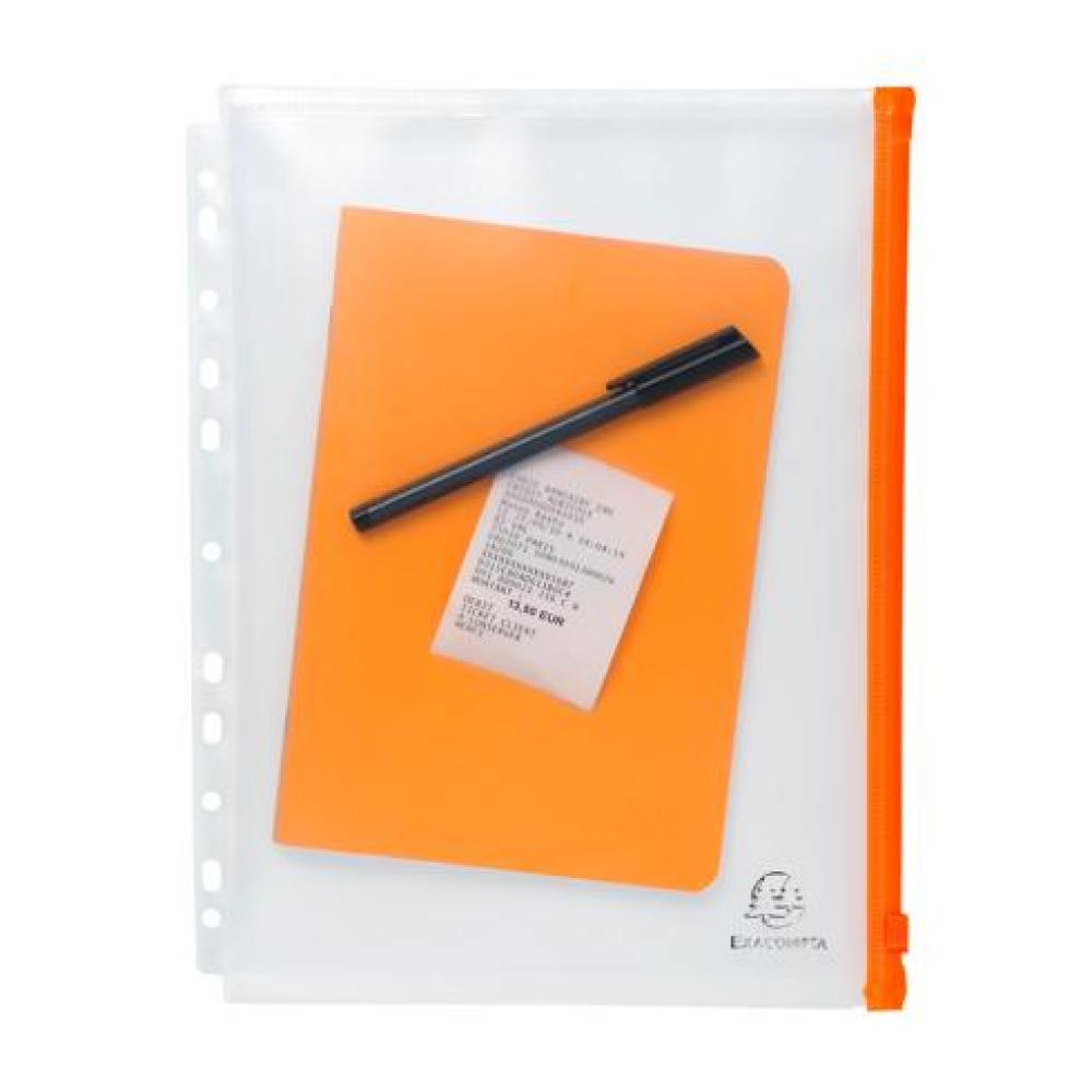 Папка-конверт на молнии "Exactive",  А4, прозрачный