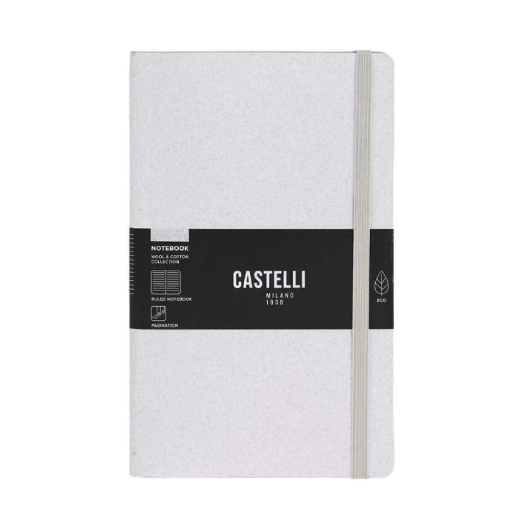 Блокнот "Wool & cotton", А5, 96 листов, линейка, белый