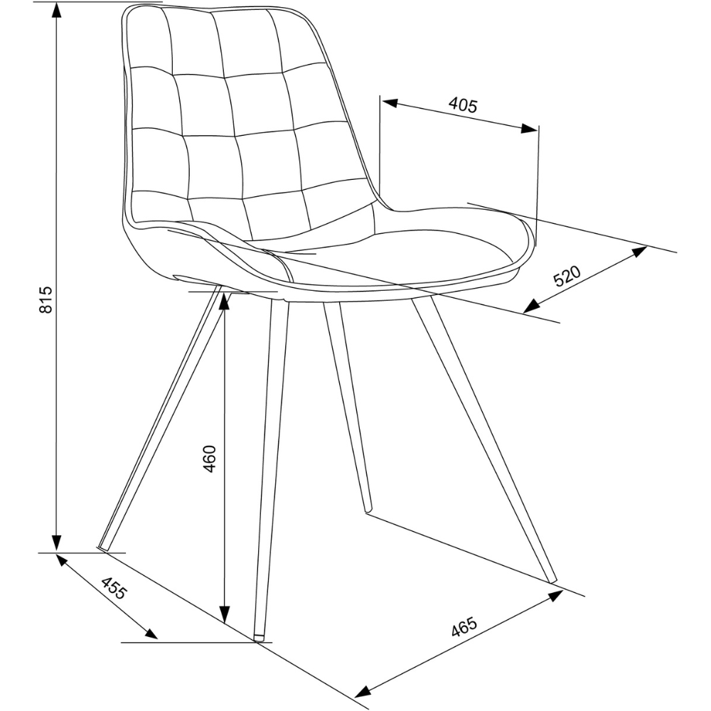 Стул Бюрократ "CH-K2_2", ткань, светло-коричневый, металл, комплект 2 штуки - 9