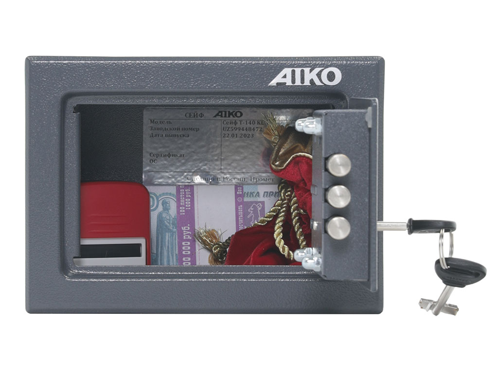 Сейф мебельный AIKO Т-140 KL, 140x195x140 мм - 3