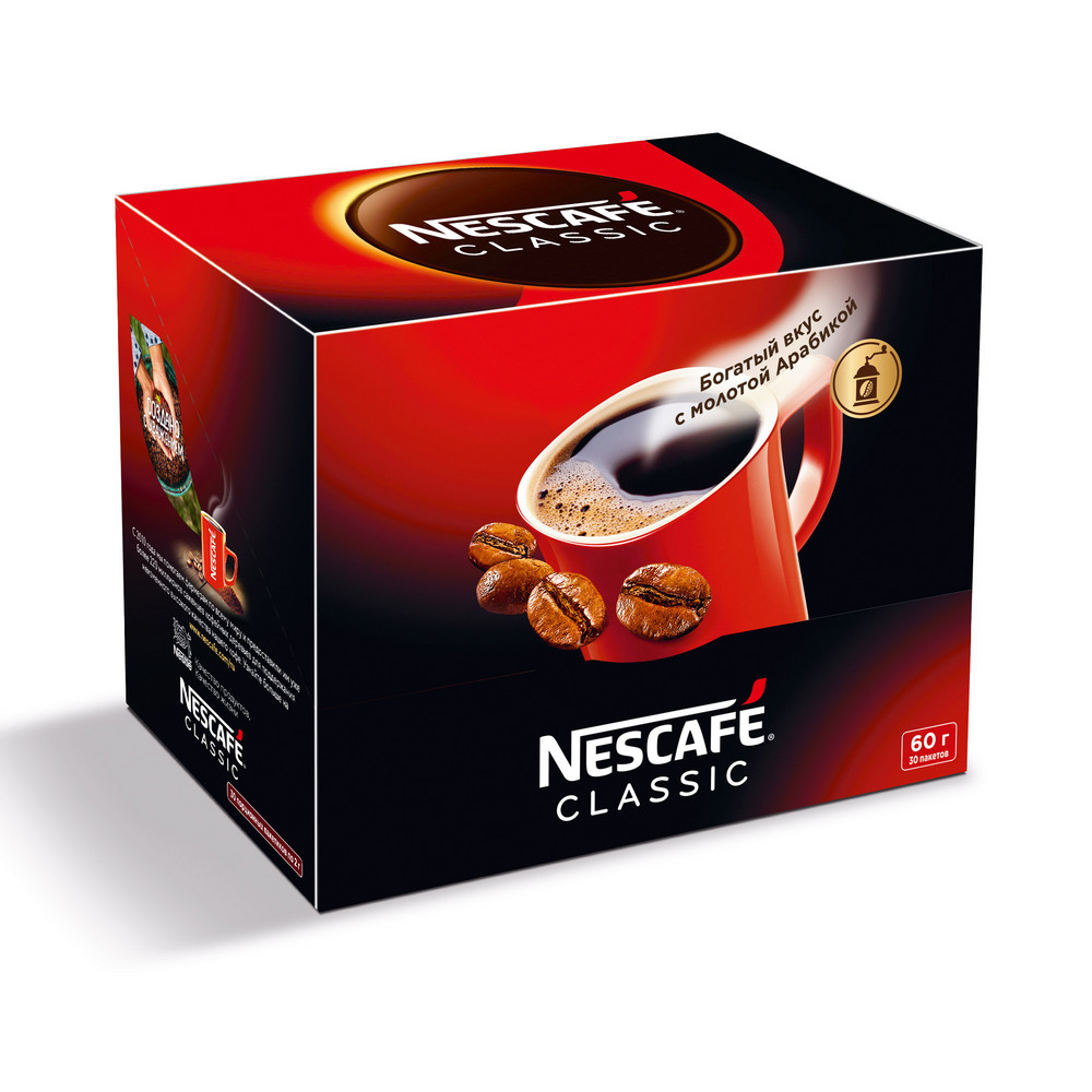 Кофе "Nescafe" Classic, растворимый, 2 гx30 пакетиков - 3