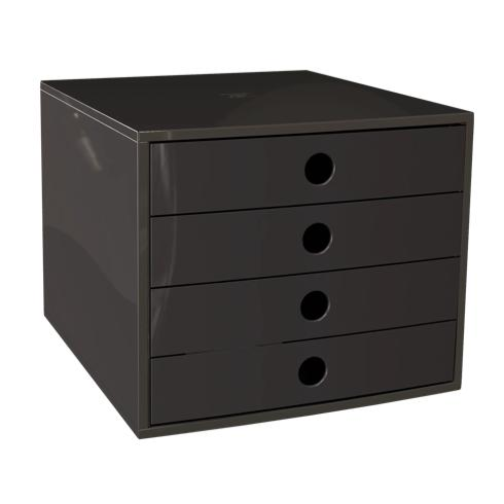 Блок из 4-х лотков закрытый "Exacompta", черный