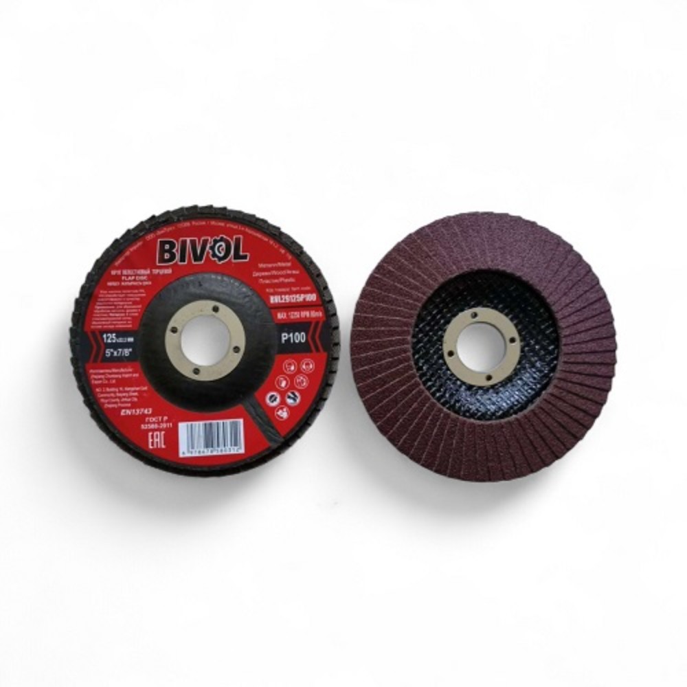 Круг лепестковый торцевой BIVOL, Р100
