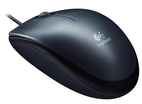 Мышь Logitech "M100", проводная, 1000  dpi, 3 кнопки, серый - 2