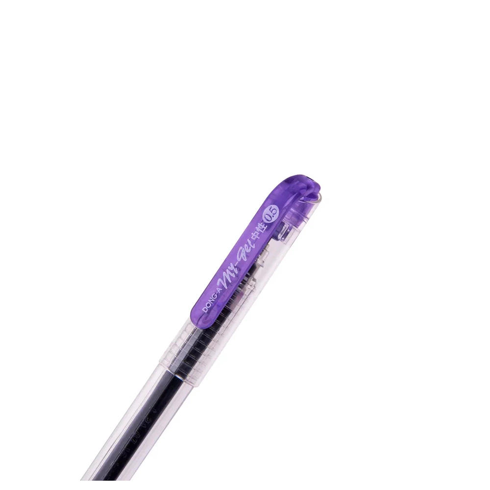 Ручка гелевая "My-Gel Standard", 0.5 мм, прозрачный, стерж. фиолетовый - 3