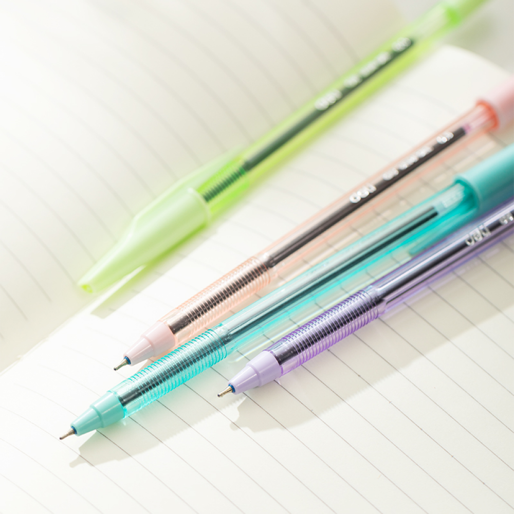 Ручка шариковая "Think", 0.5 мм, прозрачный, стерж. синий - 3