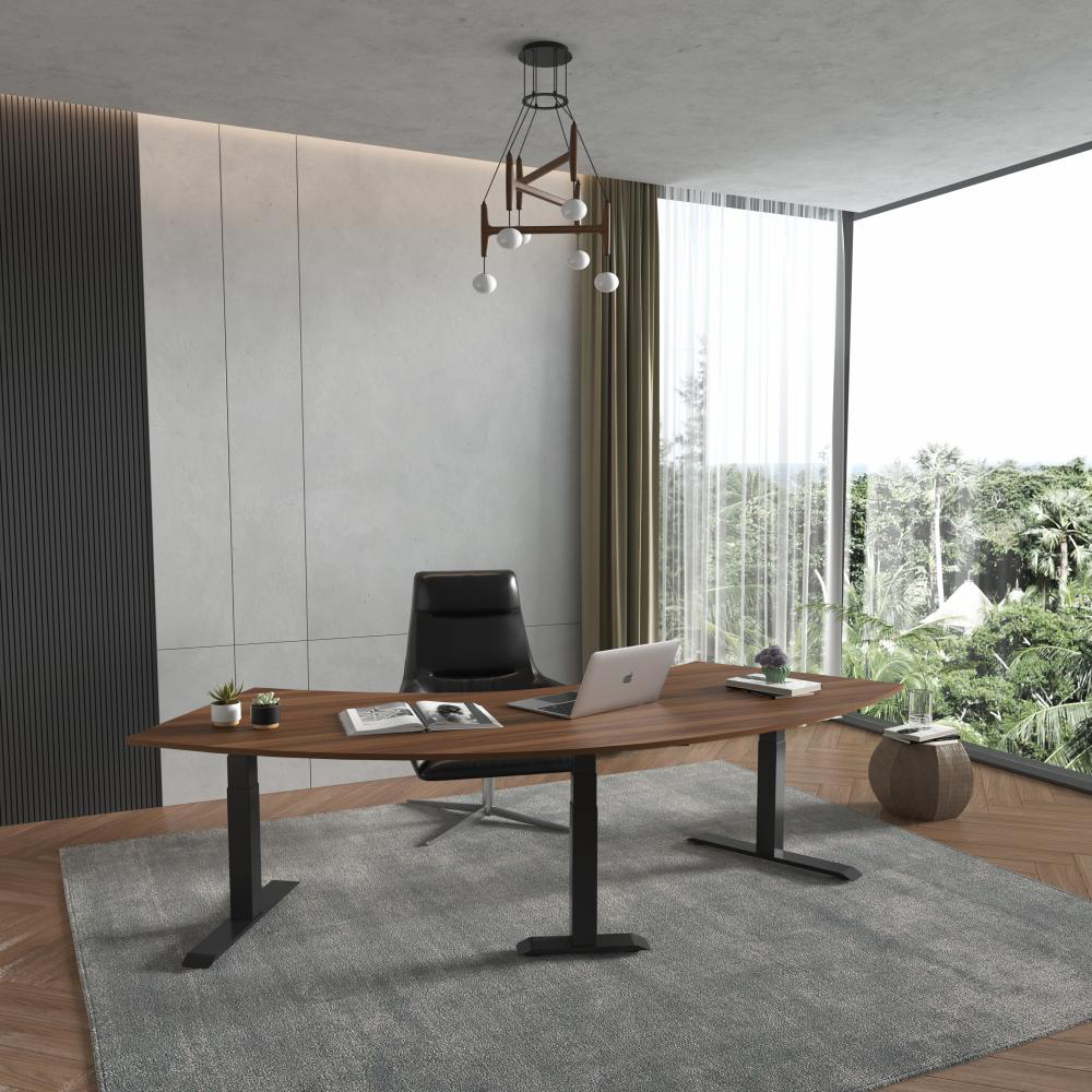 Каркас стола с электроприводом трехмоторный AOKE, Well Desk Wing Pro, черный (AK3YJYT-TYZF3-90/120/180 BK)