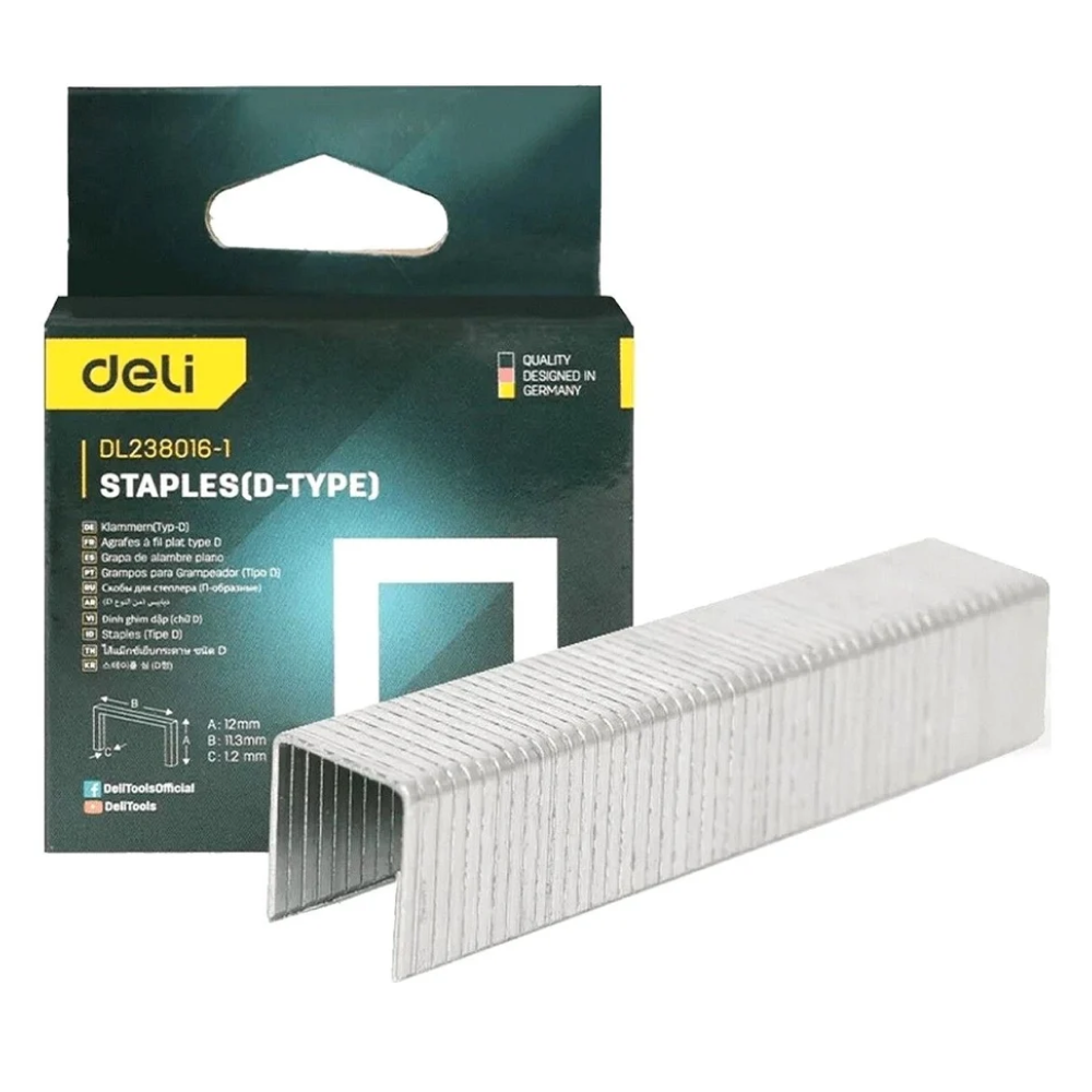 Скоба D "Deli", 1000 шт.