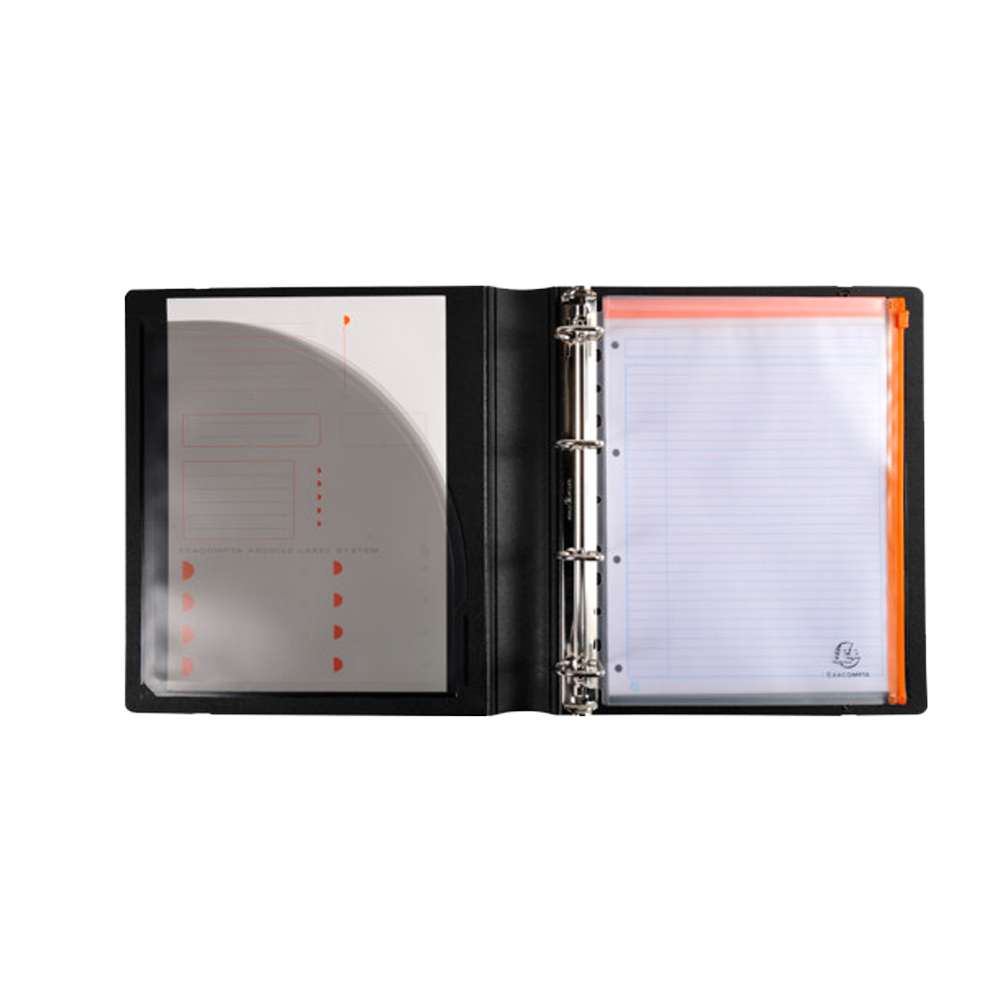 Папка на кольцах с блокнотом "Exactive", 4 кольца, черный - 3