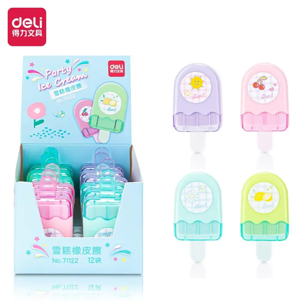 Ластик Deli "Ice Cream 71122", ассорти