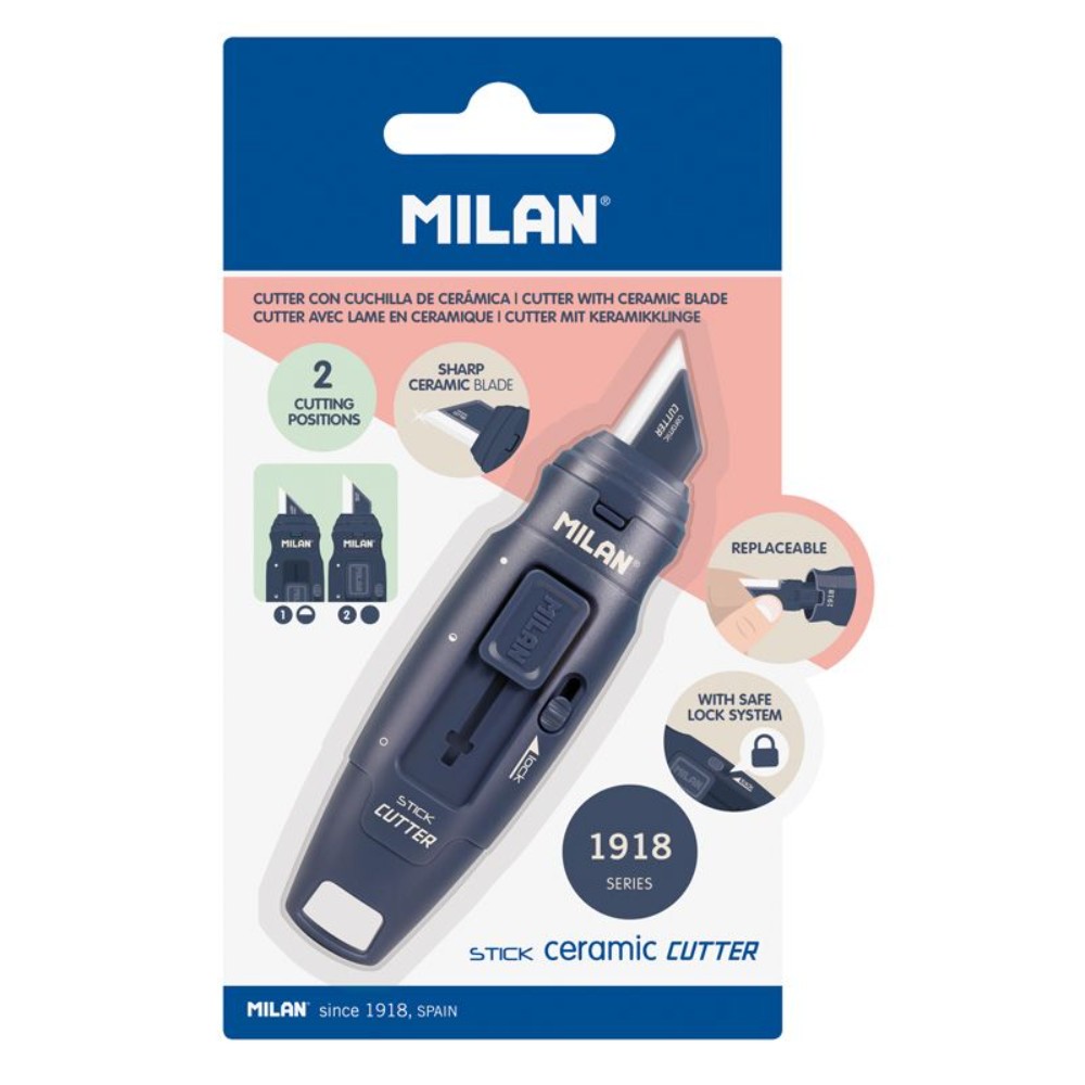 Нож для бумаги керамический "Milan", 2 см, синий - 2
