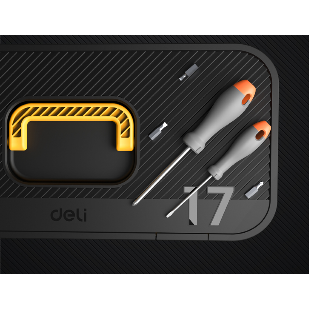 Ящик для инструмента Deli "DL432819", 675х485х428 мм (19"), пластмасса - 4