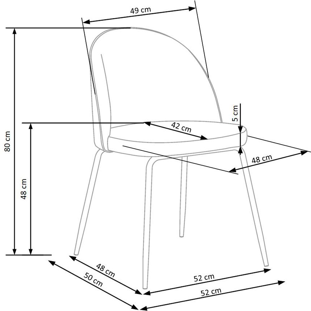 Стул "HALMAR K314", ткань, сталь, зеленый