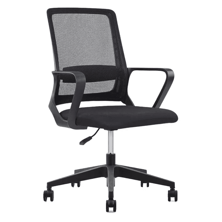 Кресло для персонала SitZone "U-0385 PL", ткань, пластик, черный