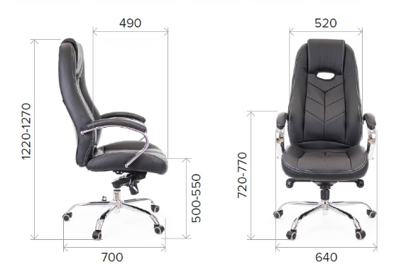 Кресло для руководителя EVERPROF "DRIFT PU", экокожа, металл, коричневый - 4