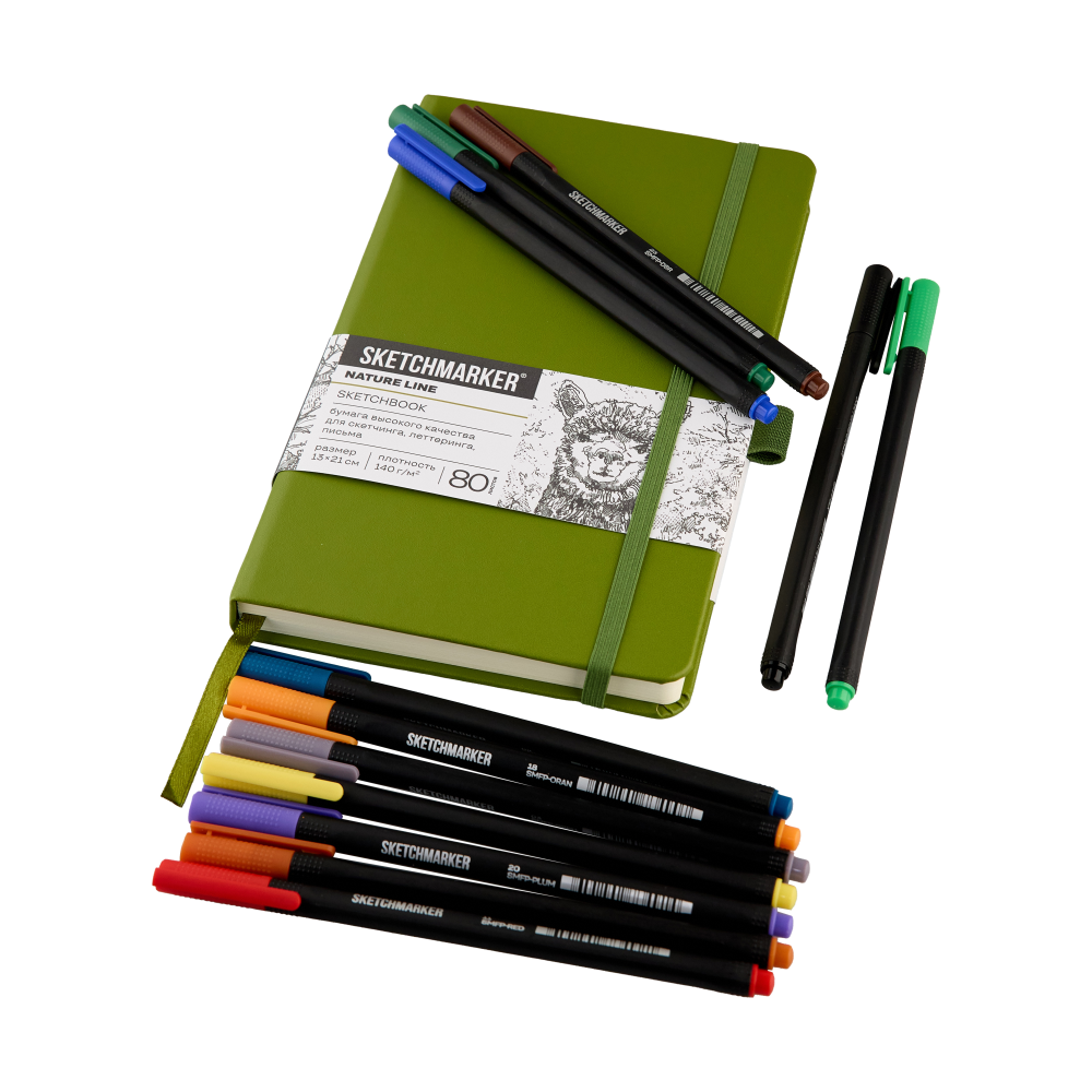 Ручка капиллярная "Sketchmarker Artist fine pen Main", 12 шт - 4