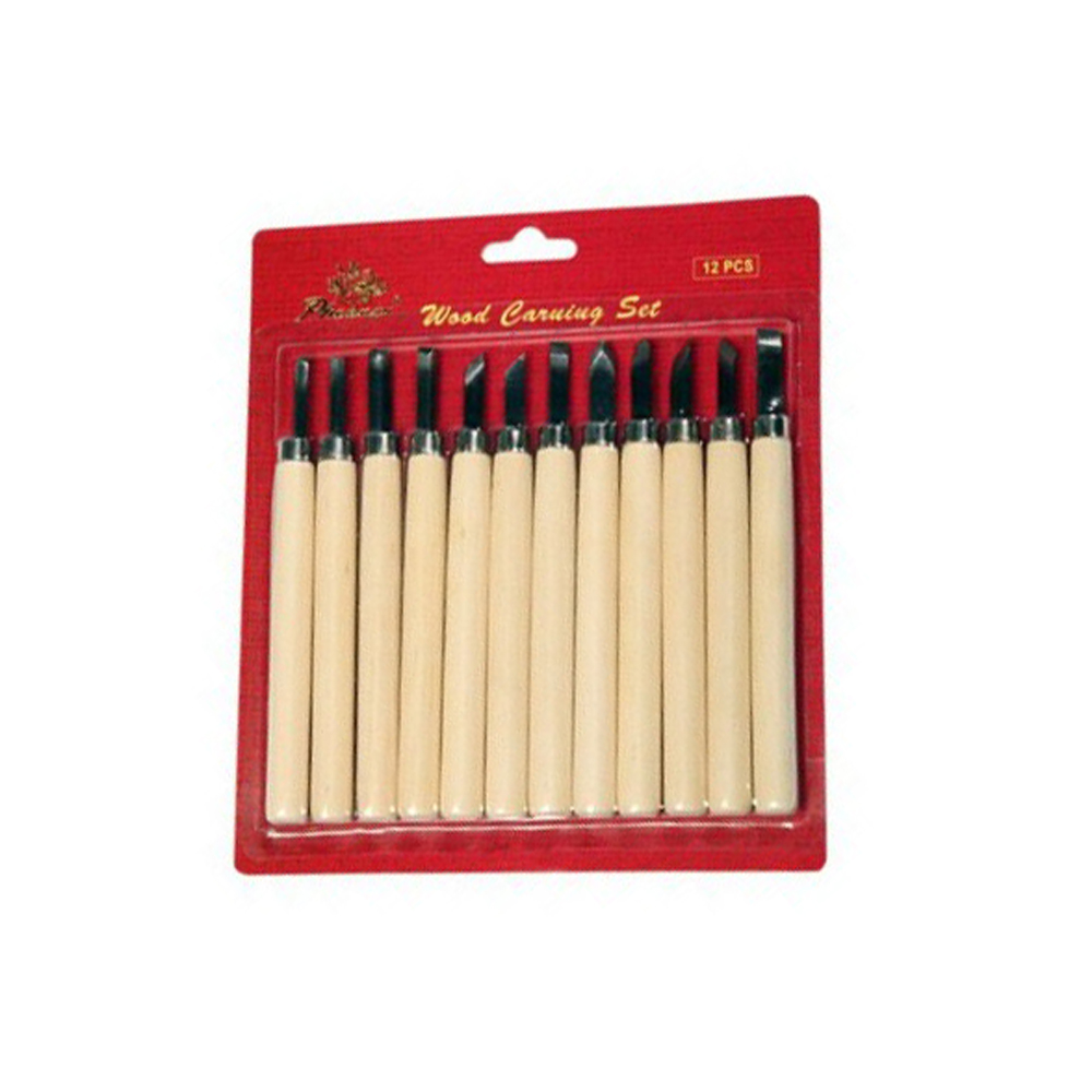 Набор инструменты для резьбы по дереву и линогравюре, 12 шт