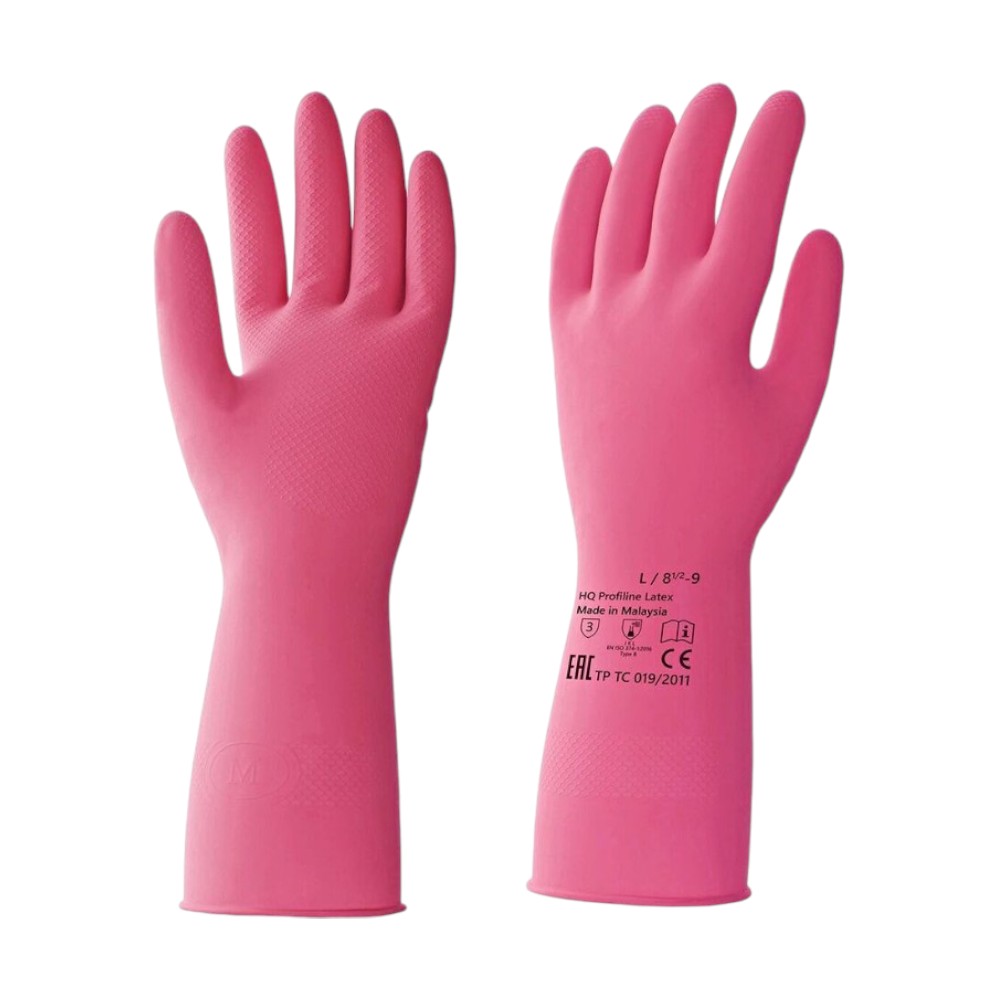 Перчатки латексные HQ Profiline, красный