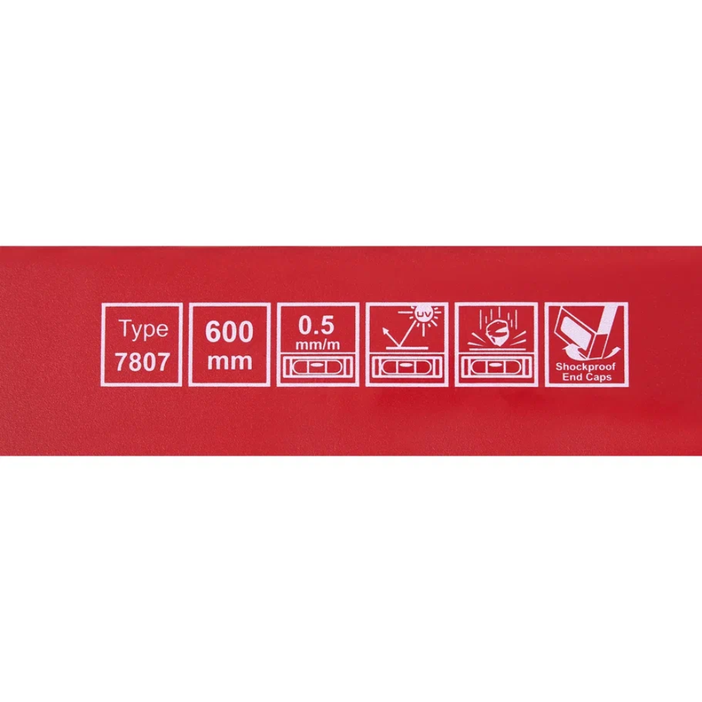 Уровень брусковый MGS 700807B, 600 мм, 2 глазка