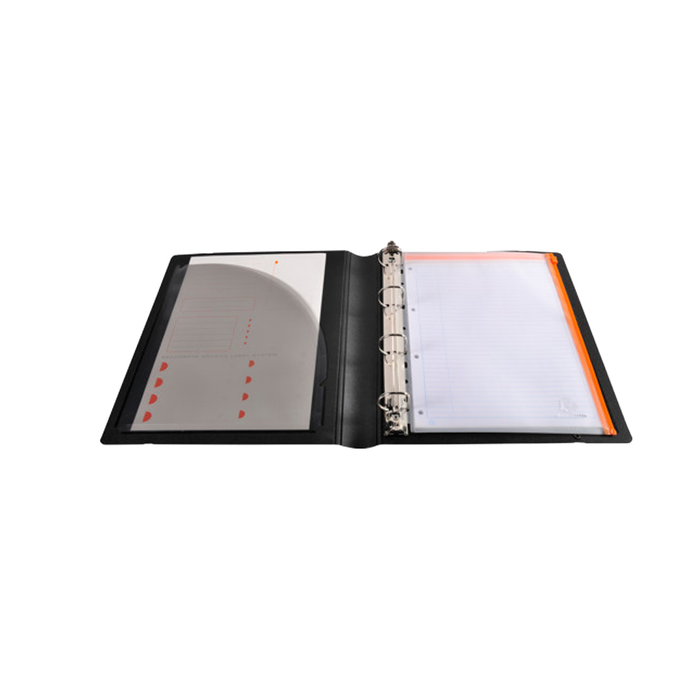 Папка на кольцах с блокнотом "Exactive", 4 кольца, черный - 4