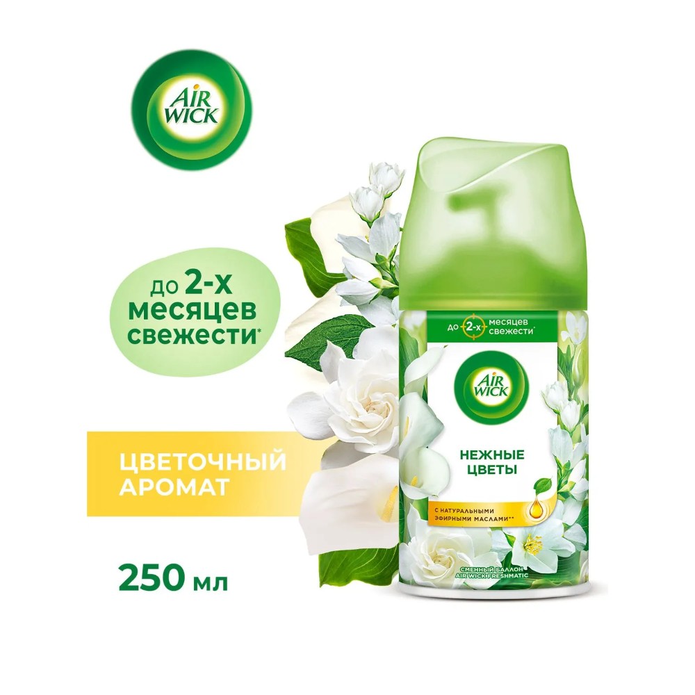 Освежитель воздуха Air Wick Fresh Matic Нежные цветы, сменные аэрозольные баллоны, 250 мл - 3