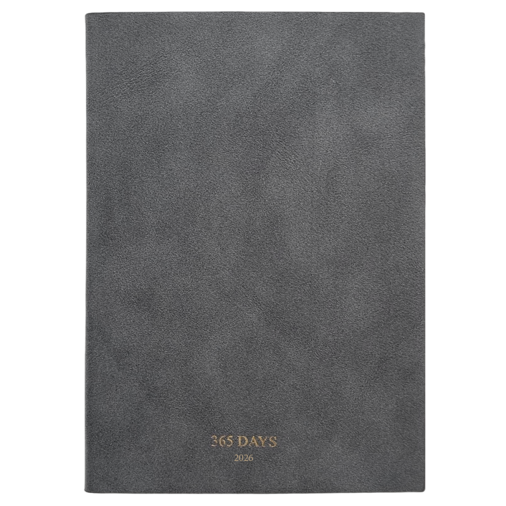 Ежедневник датированный "365days", А5, 352 страницы, темно-серый, 2026
