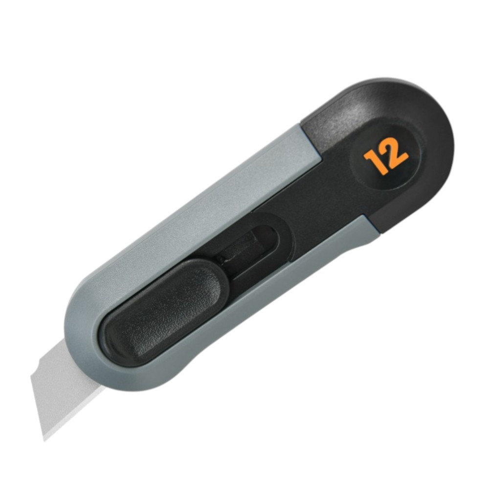 Нож строительный Deli HS EHT4007, 80x25 мм, Soft Touch, черный