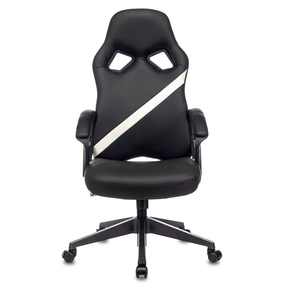 Кресло игровое "Zombie DRIVER", экокожа, пластик, черный, белый - 11