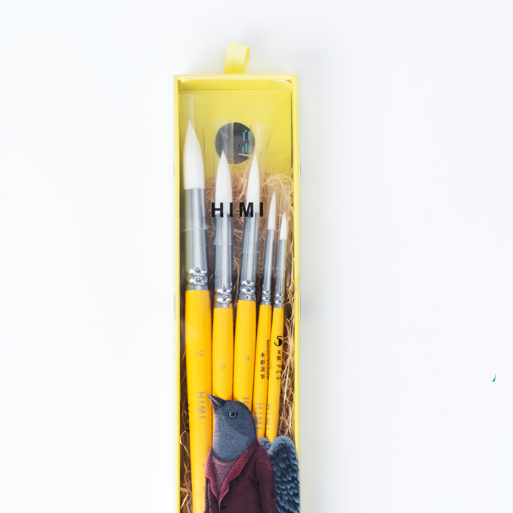 Набор кистей для рисования "Himi Miya Little Bird", синтетика, 5 шт