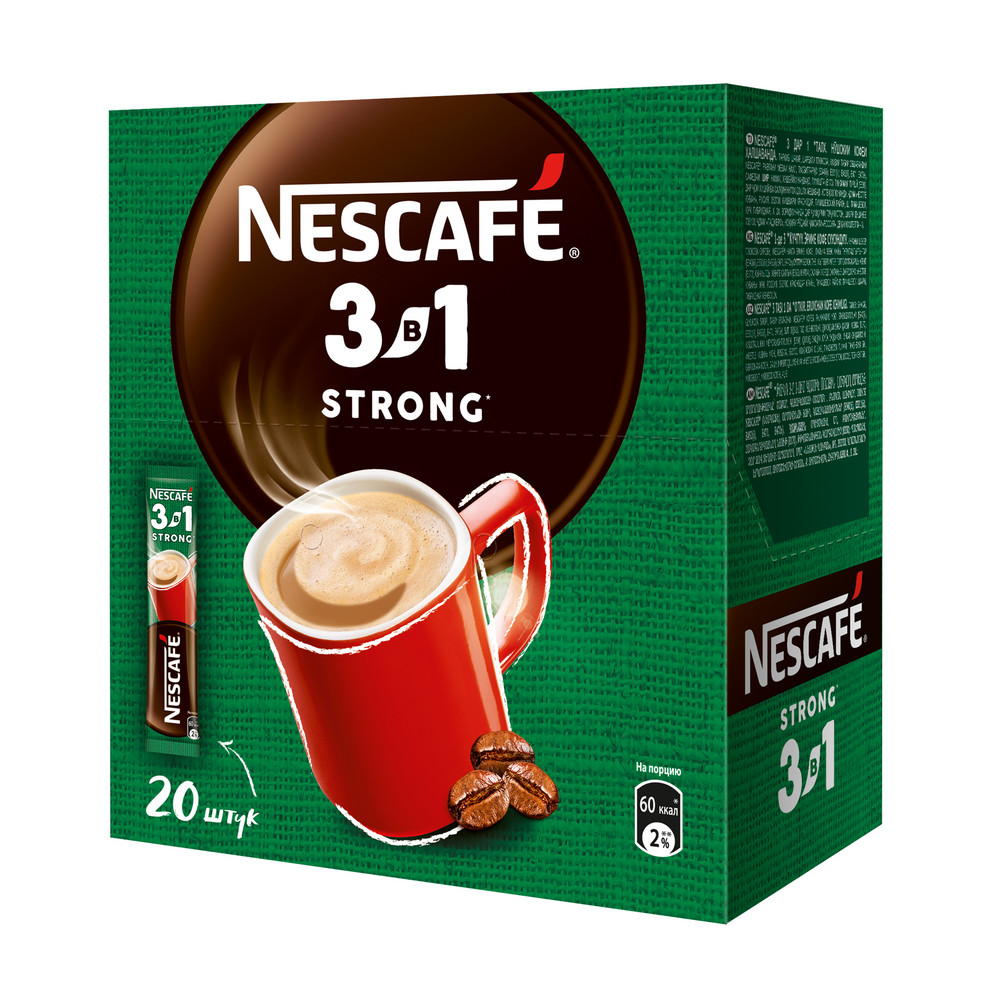 Кофейный напиток "Nescafe" 3в1 крепкий, растворимый, 14.5 г - 8