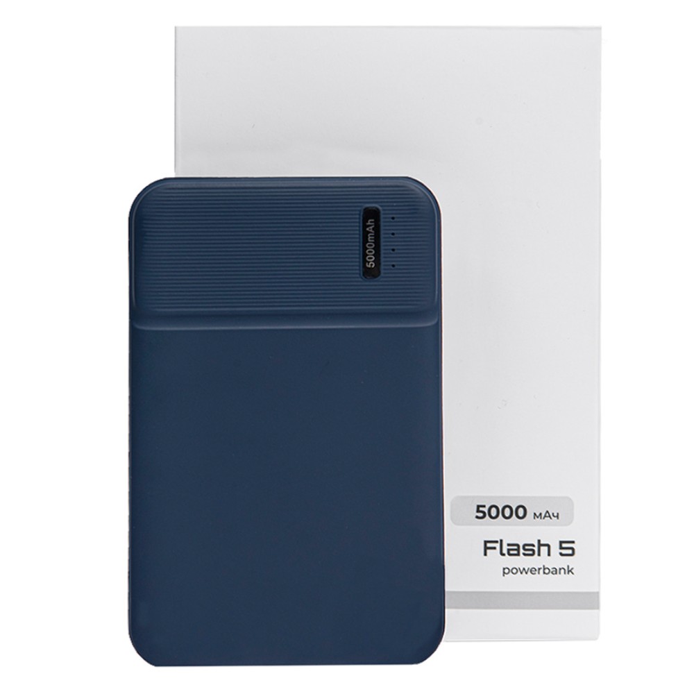 Внешний аккумулятор Power Bank "Flash 5", 5000 mAh, синий - 7