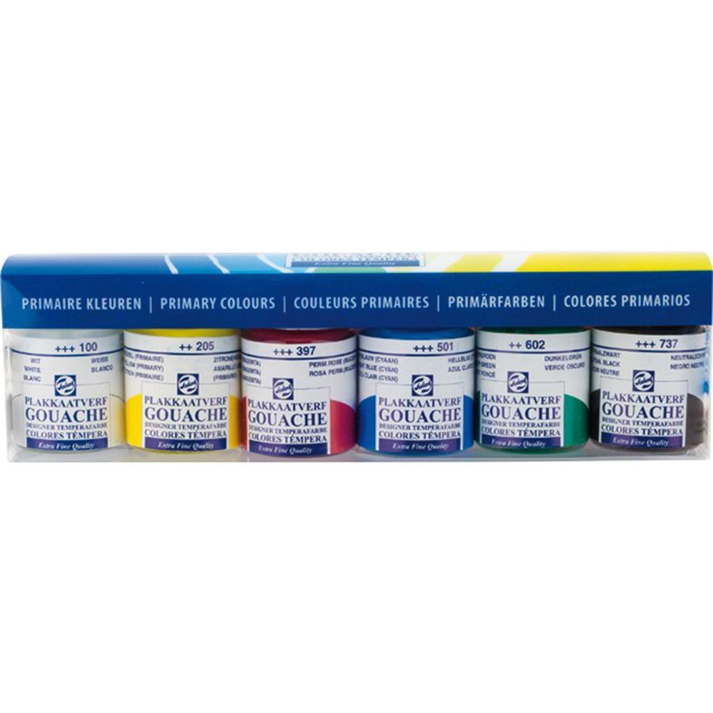 Краски гуашевые "Talens Extra Fine Quality", 6 цветов