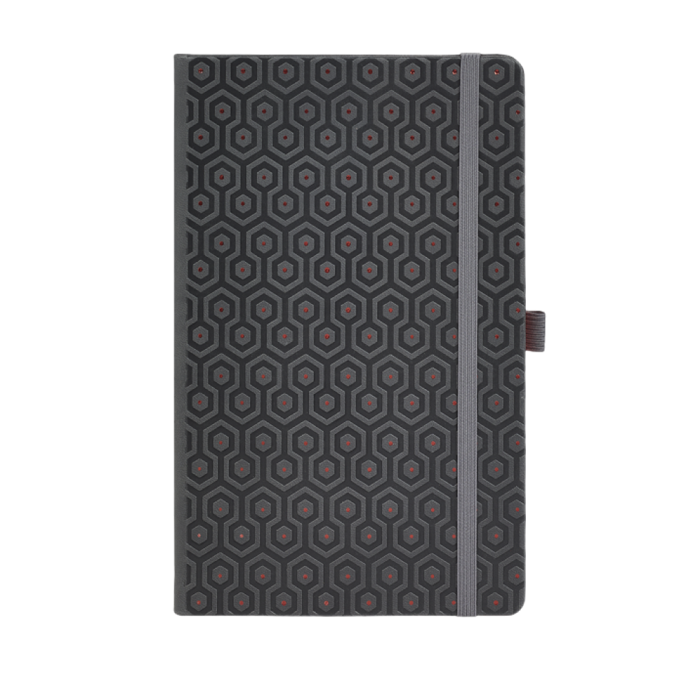 Блокнот "Copper honeycomb", А5, 96 листов, черный, срез бронзовый