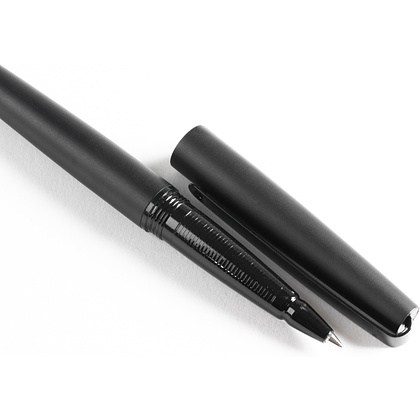 Набор Uma "Eternity M": ручка шариковая автоматическая и роллер, черный, серебристый - 3