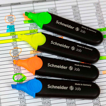 Набор маркеров текстовых "Schneider Job", 6 шт, ассорти - 7