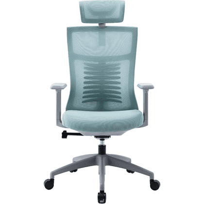 Кресло для руководителя EVOLUTION "FISHBONES", ткань, сетка, пластик, аквамарин - 2