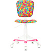 Кресло детское "Бюрократ CH-W204/F", пластик, разноцветный алфавит - 2
