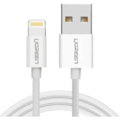 Кабель UGREEN "US155-20730", USB-A 2.0 to Lightning, 2 м, белый