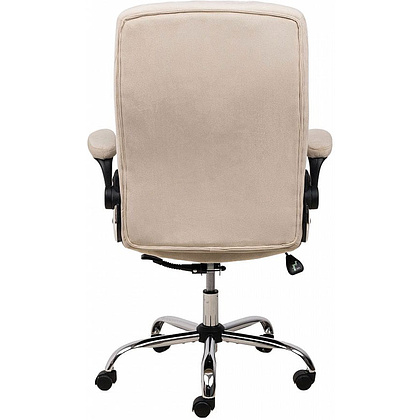 Кресло для руководителя Alexander chrome, экокожа, хром, кремовый - 2