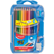 Цветные карандаши "Color Peps" + точилка + ластик + простой карандаш