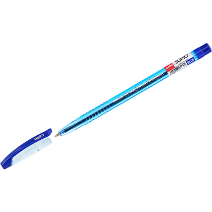 Ручка шариковая "Slimo", 1.0 мм, прозрачный, синий, стерж. синий