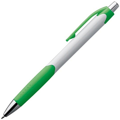 Ручка шариковая автоматическая "Mao", 0.5 мм, белый, зеленый, стерж. синий