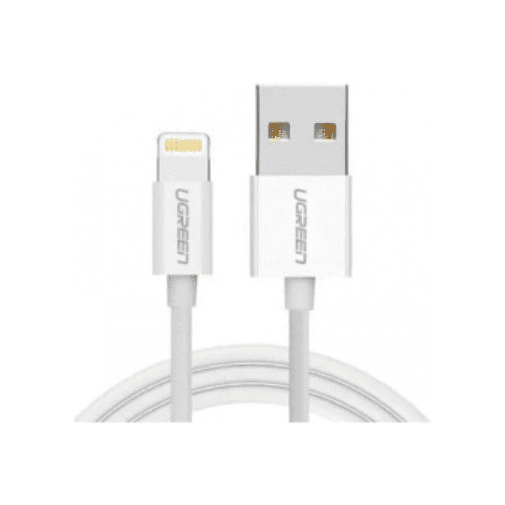 Кабель UGREEN "US155-20730", USB-A 2.0 to Lightning, 2 м, белый