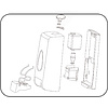 Диспенсер для мыла-пены BXG-FD-1058, 1 л, пластик, белый - 5