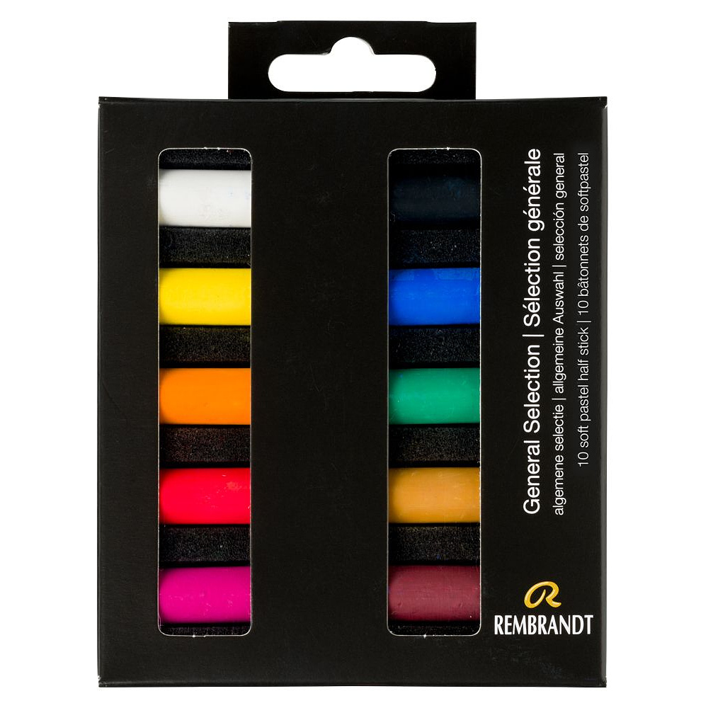Набор мягкой пастели "Rembrandt Half Pastel", 10 цветов, набор базовый,