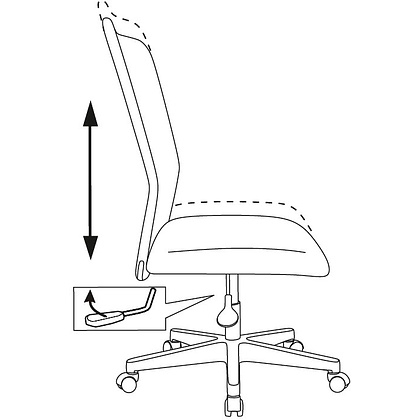 Кресло детское Бюрократ KD-9, сетка/ткань, салатовый - 6